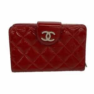 CHANEL Red Leather Wallet